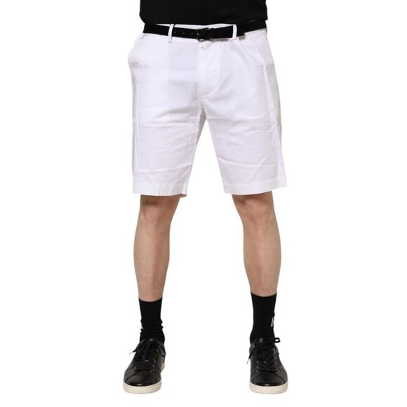 Dolce & Gabbana White Chinos Cotton Stretch Casual Men's Shorts (Pre-Owned)